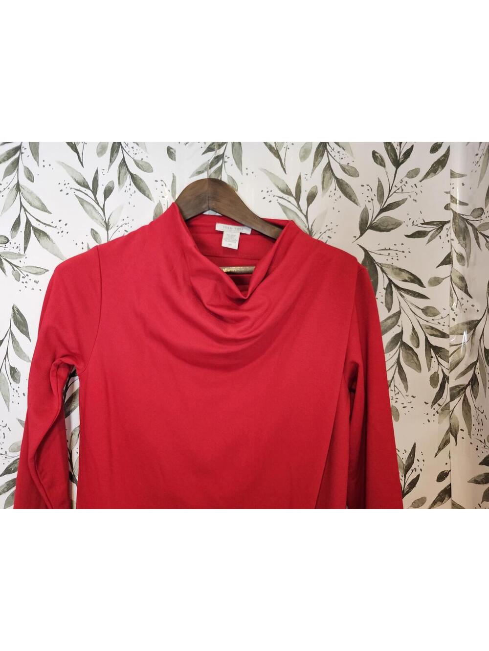 Joan Vass Dress Red Womens Size S Spandex Form Fitting